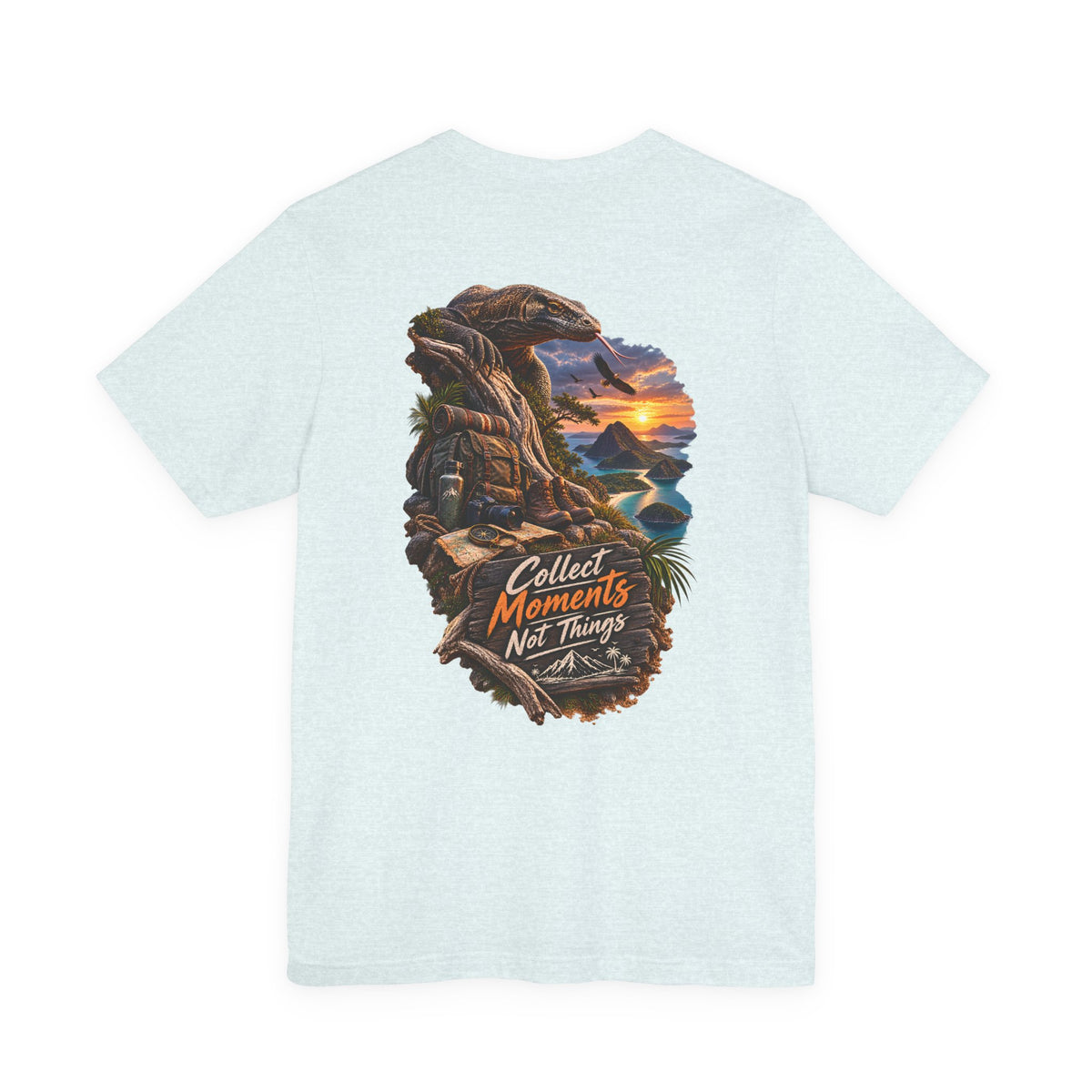 Collect Moments Not Things T‑Shirt — Adventure Sunset Landscape Tee