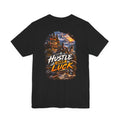 Hustle Over Luck Graphic Tee — Adventure Motivation Mountain T-Shirt