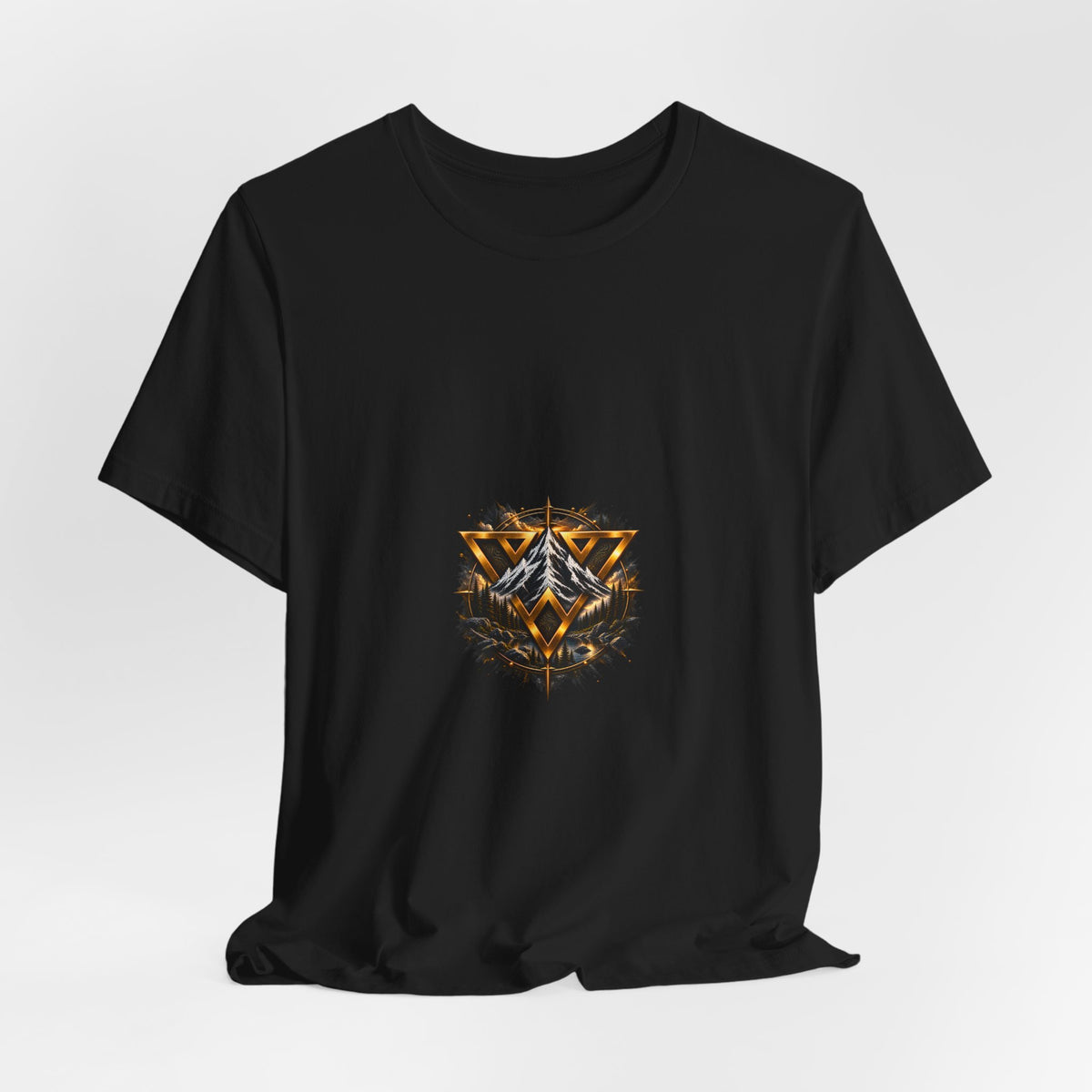 WiLD VecMan logo Graphic Tee — Geometric Forest Wolf T-Shirt