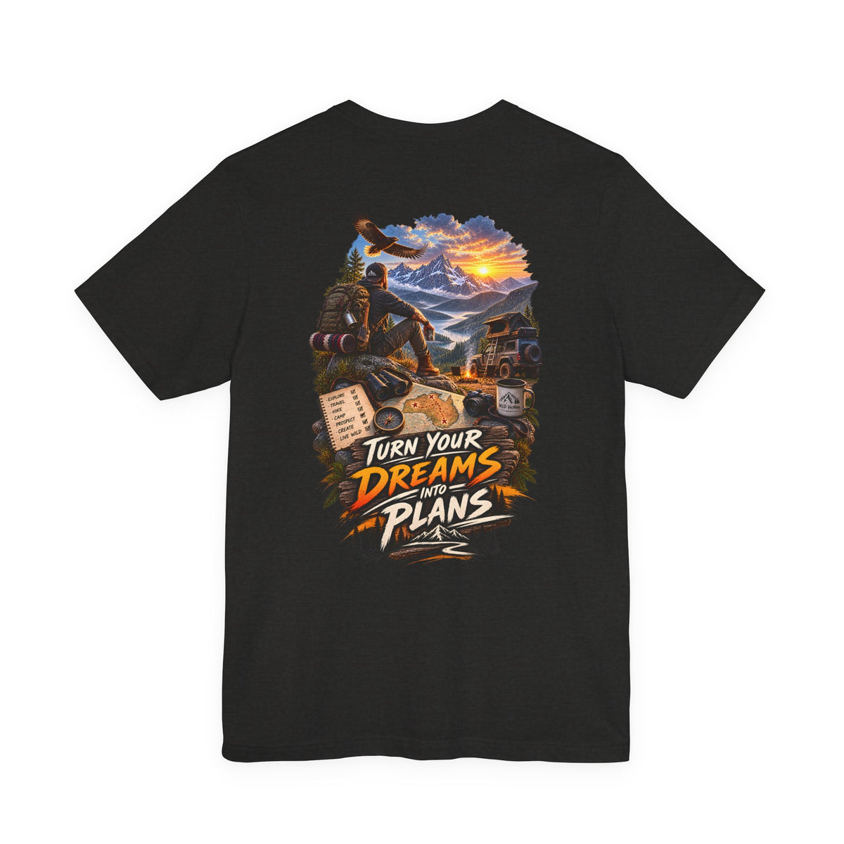 Motivational Adventure T-Shirt — “Turn Your Dreams Into Plans” Graphic Tee