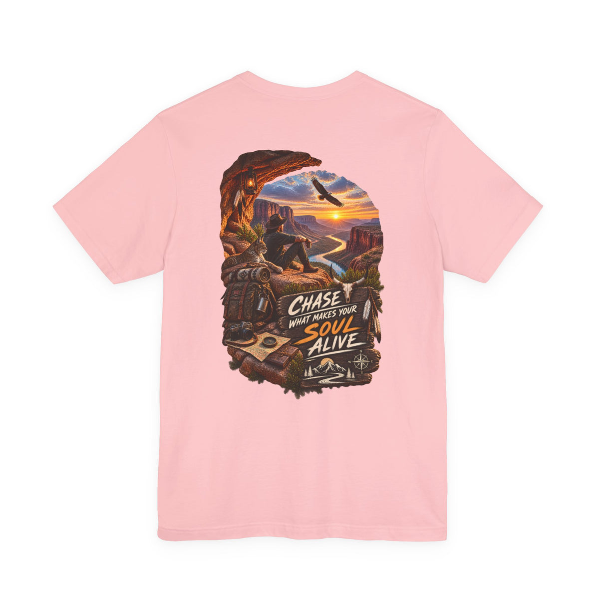 Adventure T-Shirt — "Chase What Makes Your Soul Alive" Graphic Tee