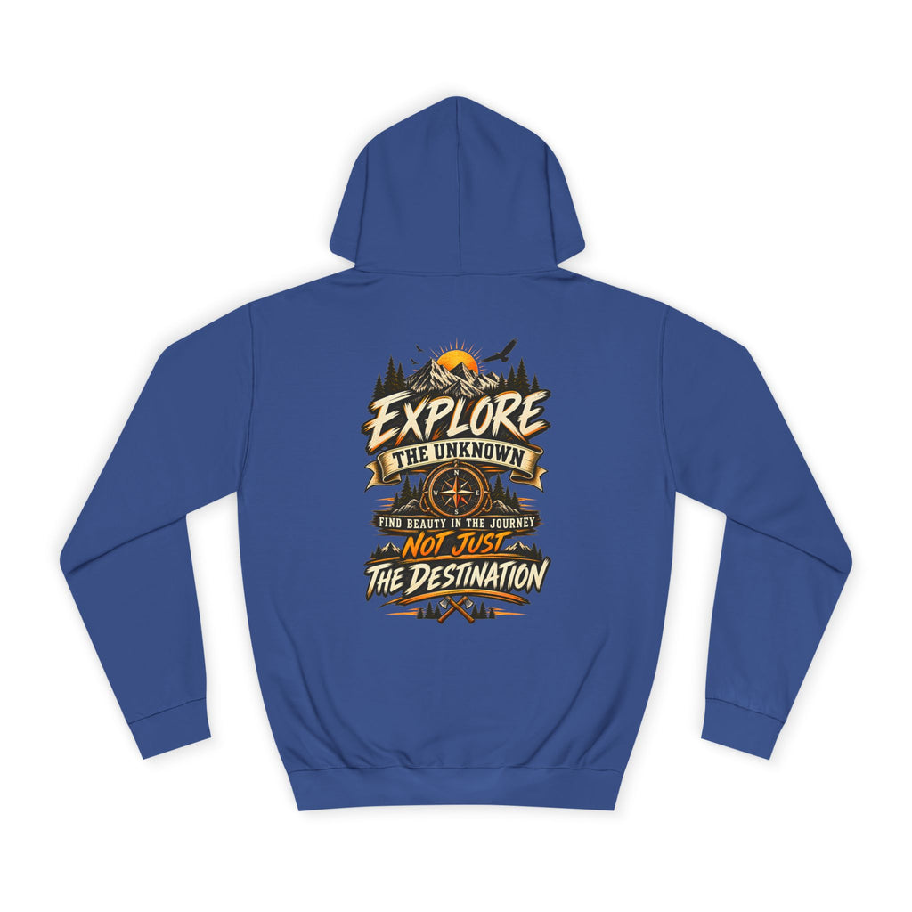 Explore The Unknown Hoodie — Adventure Graphic College Pullover
