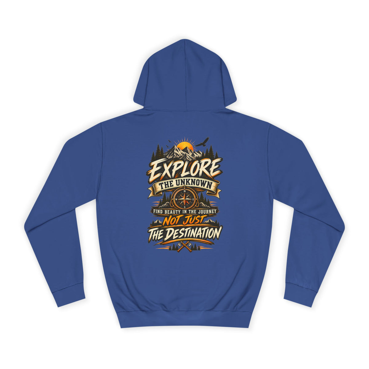 Explore The Unknown Hoodie — Adventure Graphic College Pullover