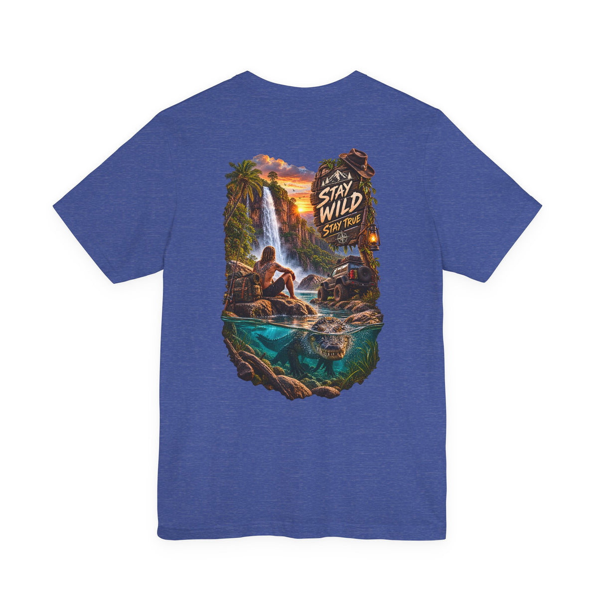 Adventure Graphic Tee — "Stay Wild" Waterfall Outdoor T-Shirt