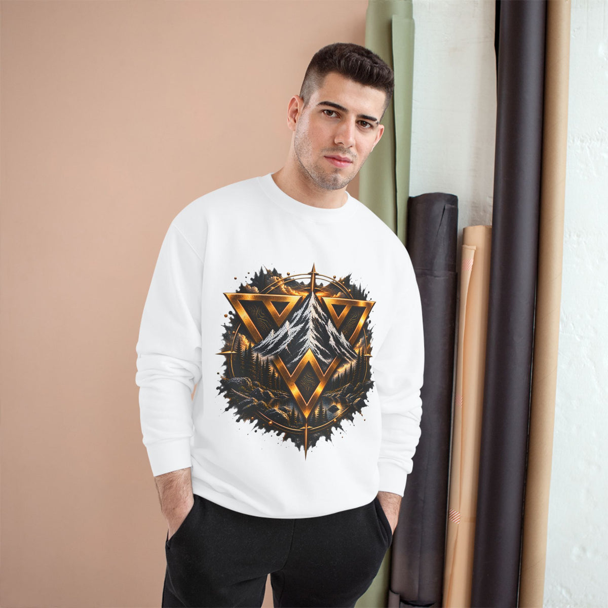 Adventure Champion Sweatshirt — 'Lost Often, Found Always' Mountain Graphic Crewneck