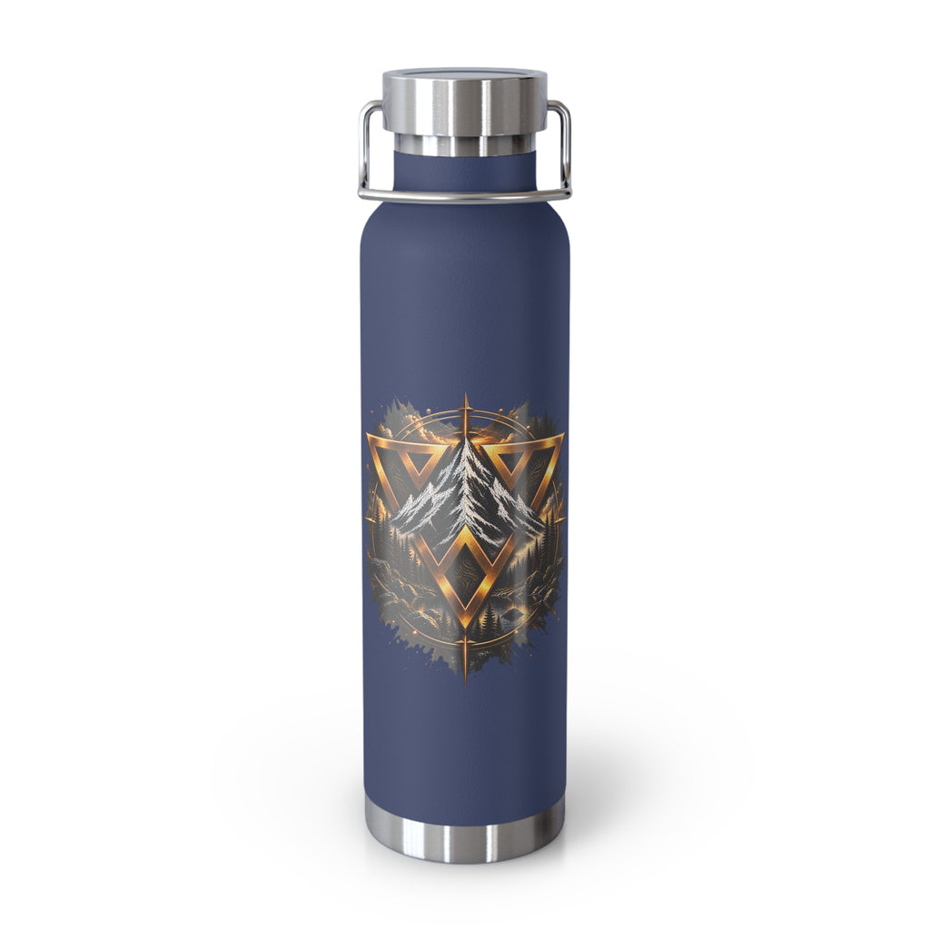 Bouteille isolée sous vide en cuivre de 22 oz — Motif Forêt WilD VecMan