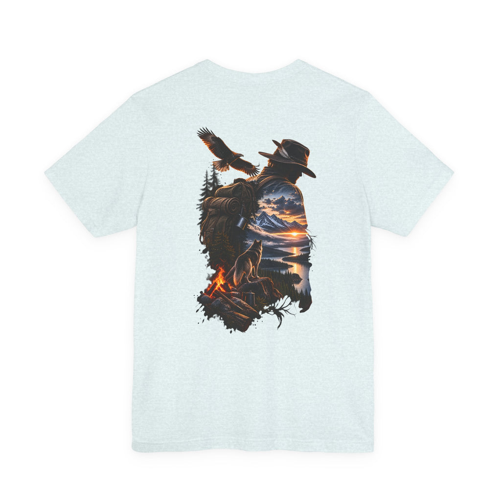 T-shirt Cowboy Coucher de Soleil Western — T-shirt Silhouette de Cowboy Pittoresque