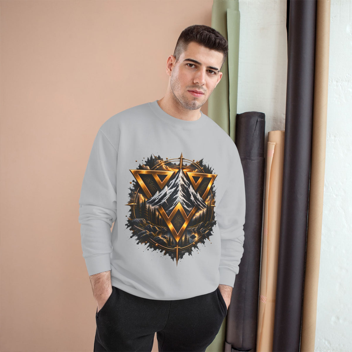 Adventure Champion Sweatshirt — 'Lost Often, Found Always' Mountain Graphic Crewneck