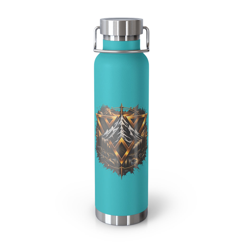 Bouteille isolée sous vide en cuivre de 22 oz — Motif Forêt WilD VecMan