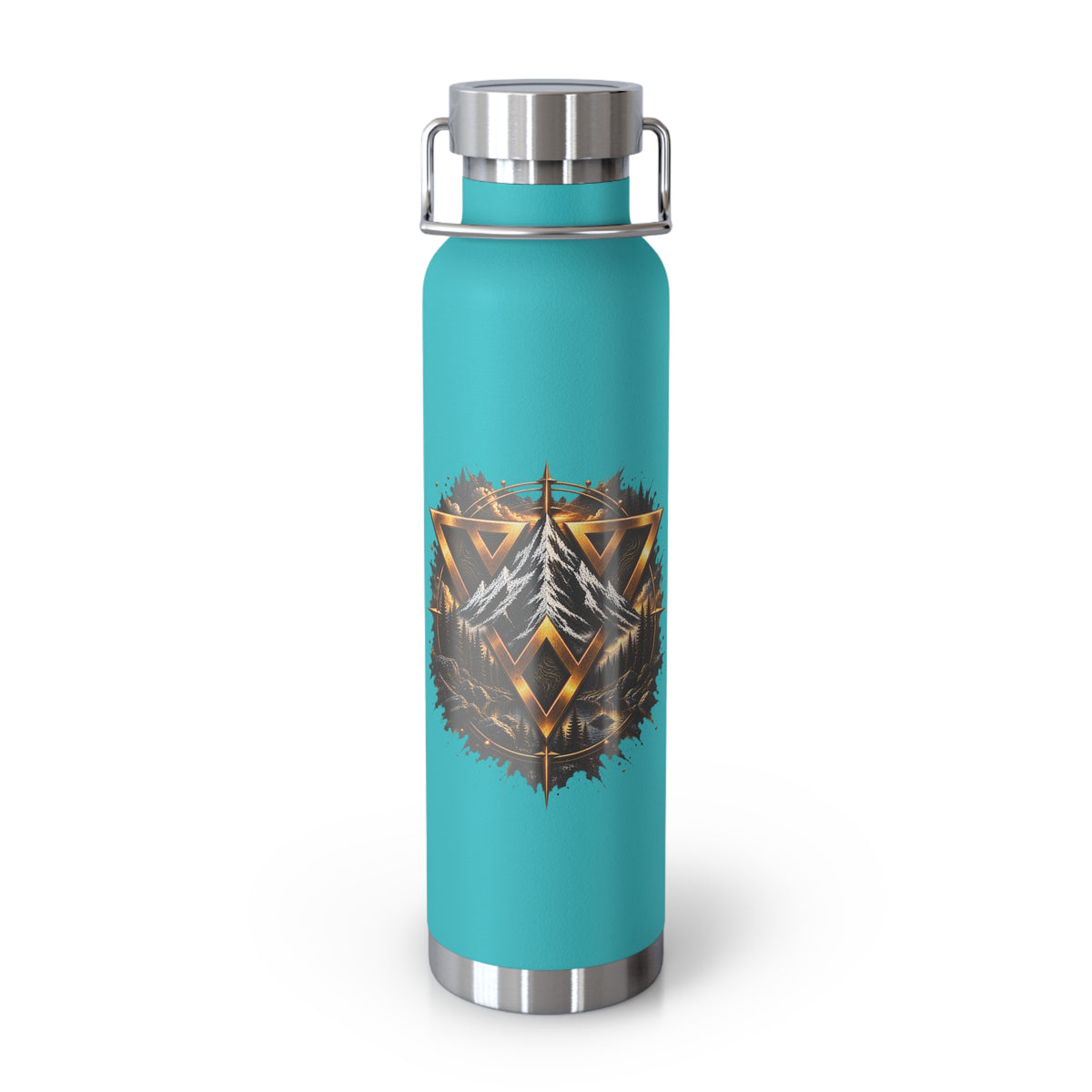 Bouteille isolée sous vide en cuivre de 22 oz — Motif Forêt WilD VecMan
