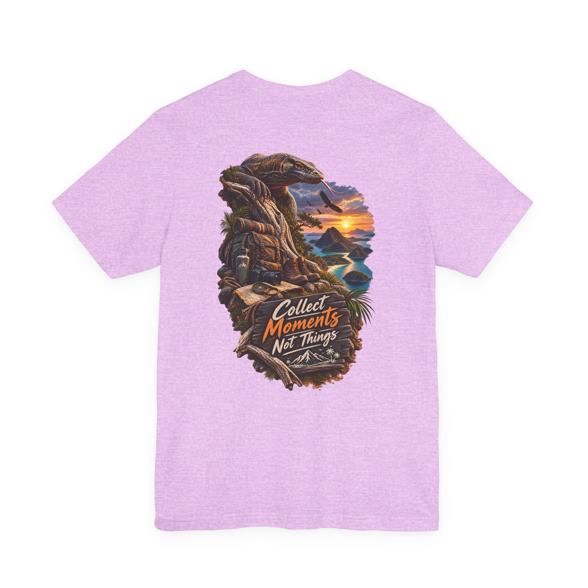 Collect Moments Not Things T‑Shirt — Adventure Sunset Landscape Tee