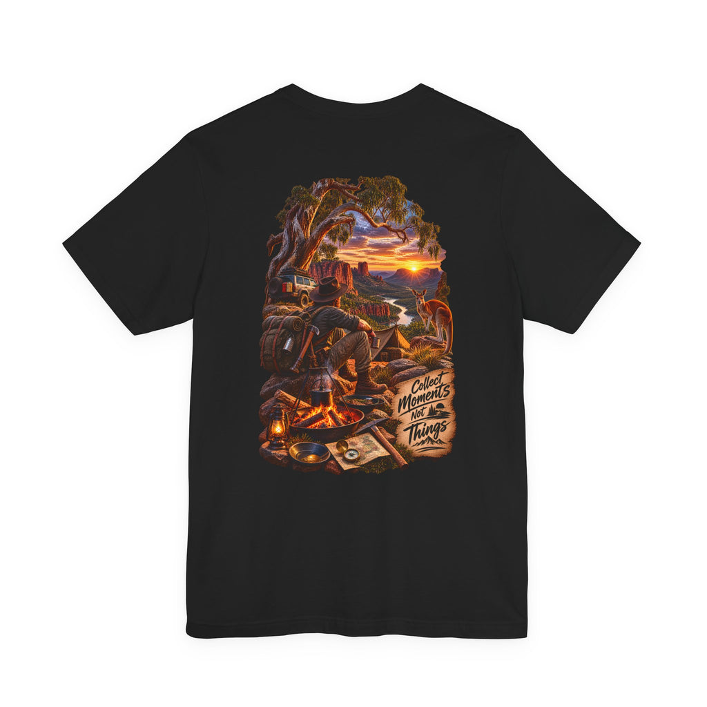 Adventure Campfire Tee — "Collect Memories Not Things" Graphic T-Shirt
