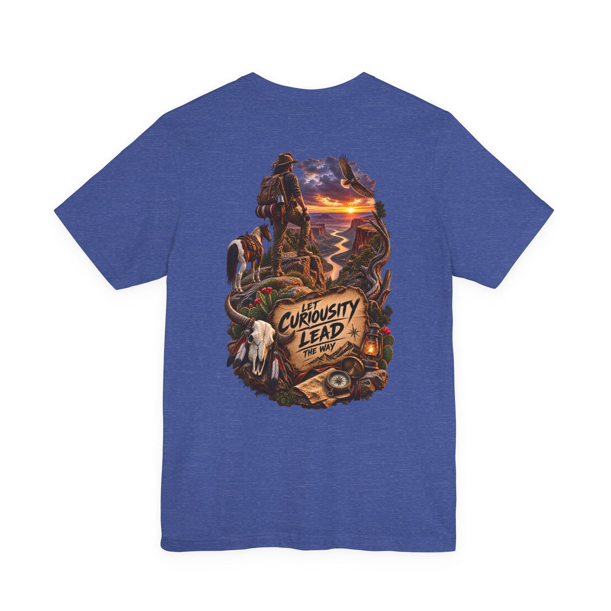 Adventure Graphic Tee — “Let Curiosity Lead the Way” Back Print