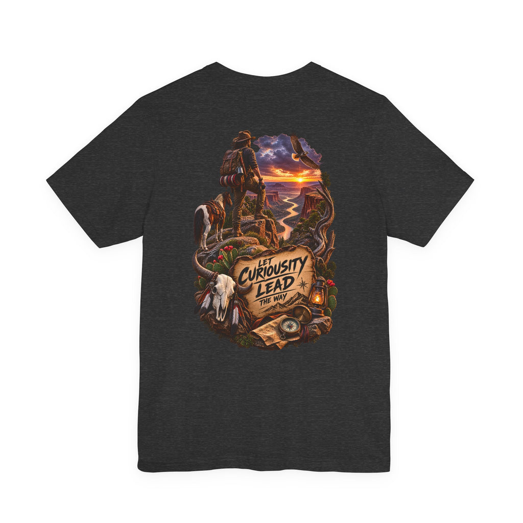 T-shirt graphique Aventure — Imprimé au dos « Let Curiosity Lead the Way »