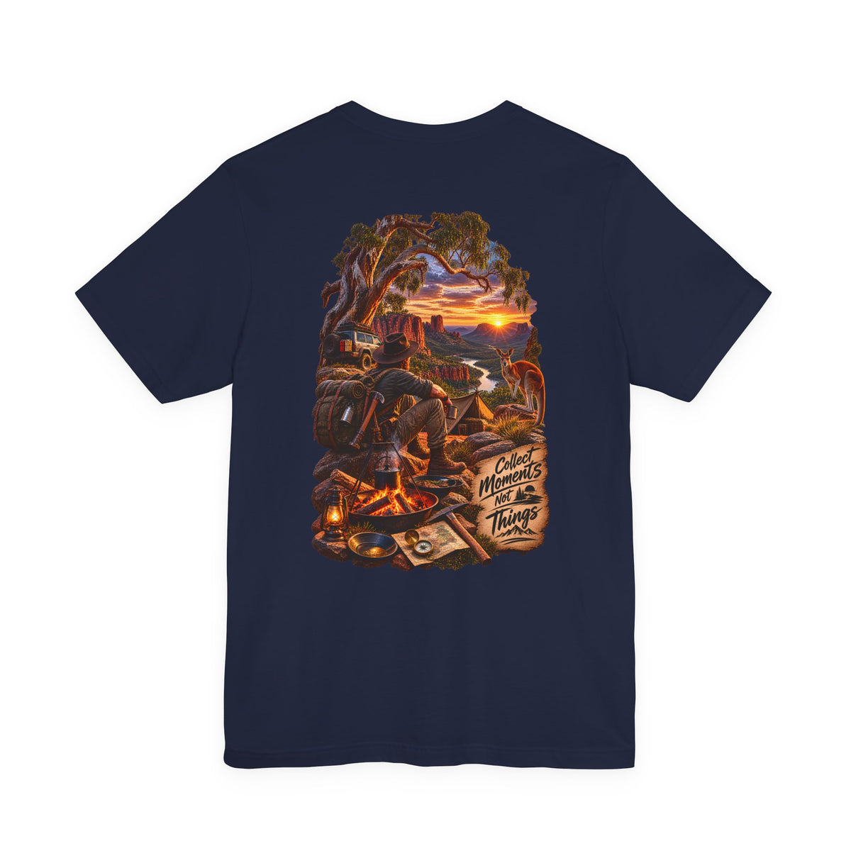 Adventure Campfire Tee — "Collect Memories Not Things" Graphic T-Shirt