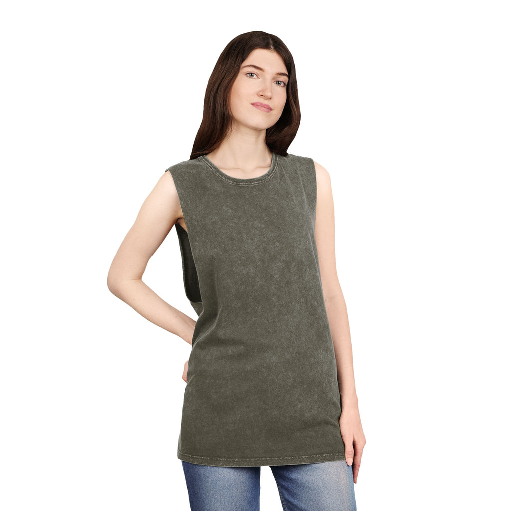 Wild Vecman logo - Compass Tank Top — Vintage Stonewash Adventure Graphic