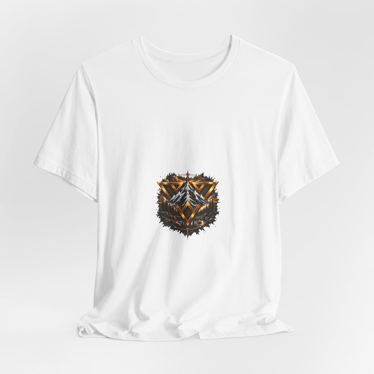 WiLD VecMan logo Graphic Tee — Geometric Forest Wolf T-Shirt