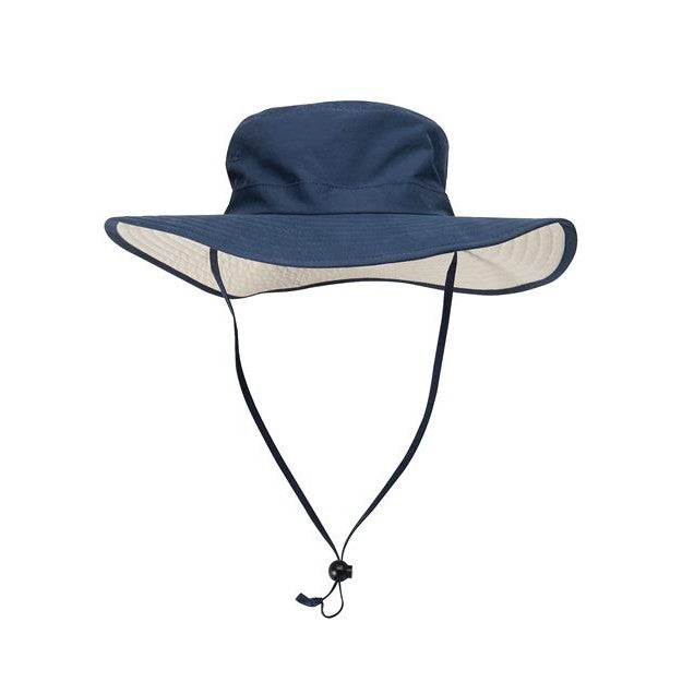 Adventure Booney Hat — "Extreme Adventurer with wild vecman logo" Outdoor Sun Hat with Chin Cord