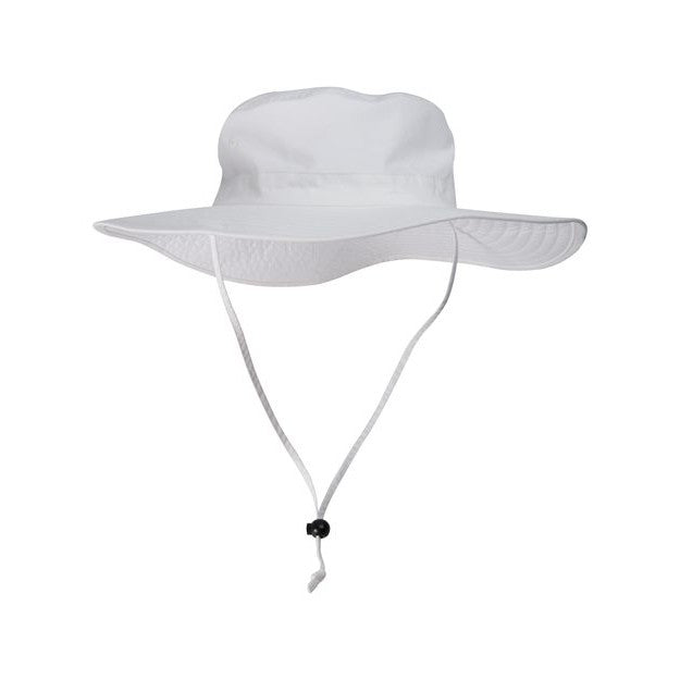 Adventure Booney Hat — "Extreme Adventurer with wild vecman logo" Outdoor Sun Hat with Chin Cord