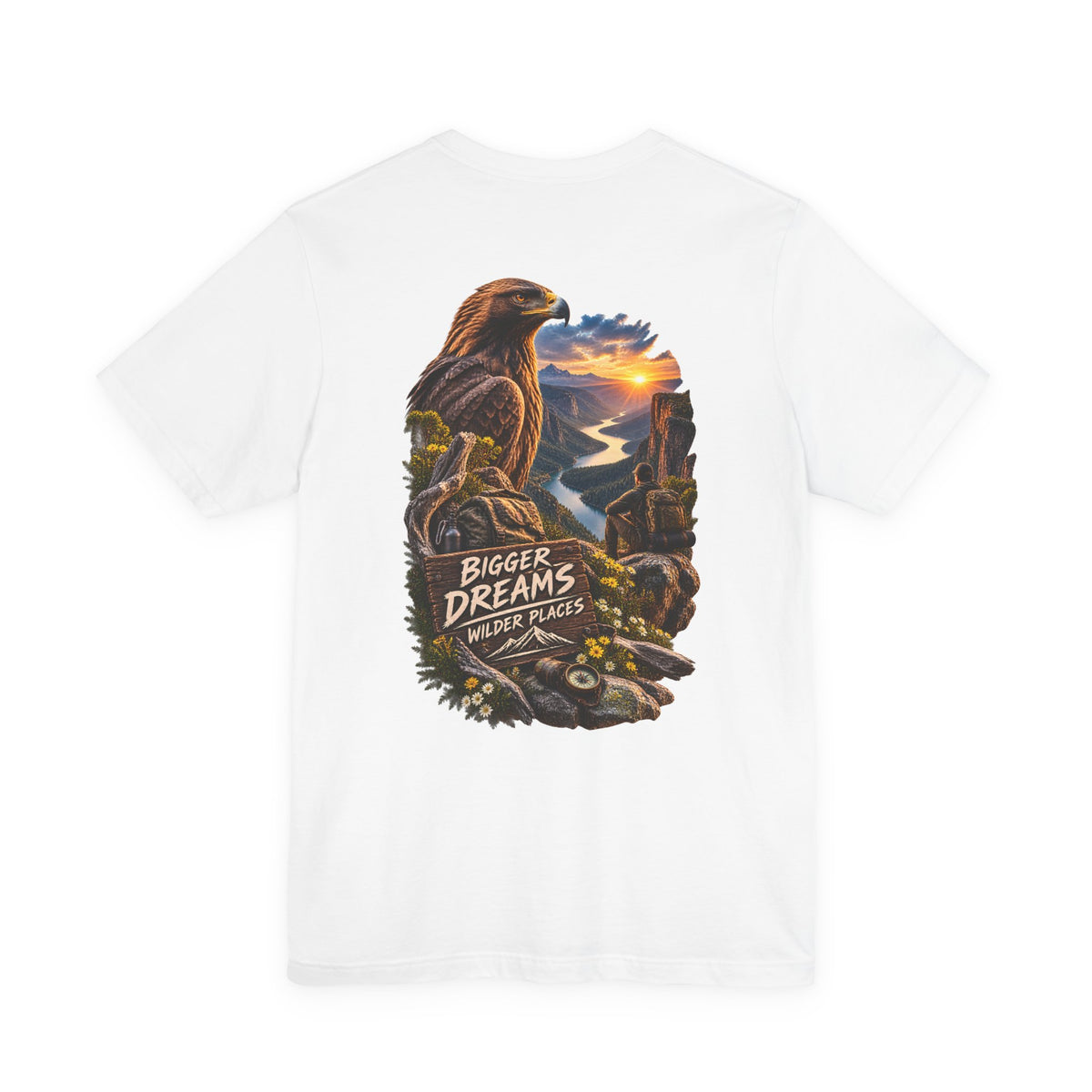 Bigger Dreams Wilder Places Tee — Adventure Eagle Graphic T‑Shirt