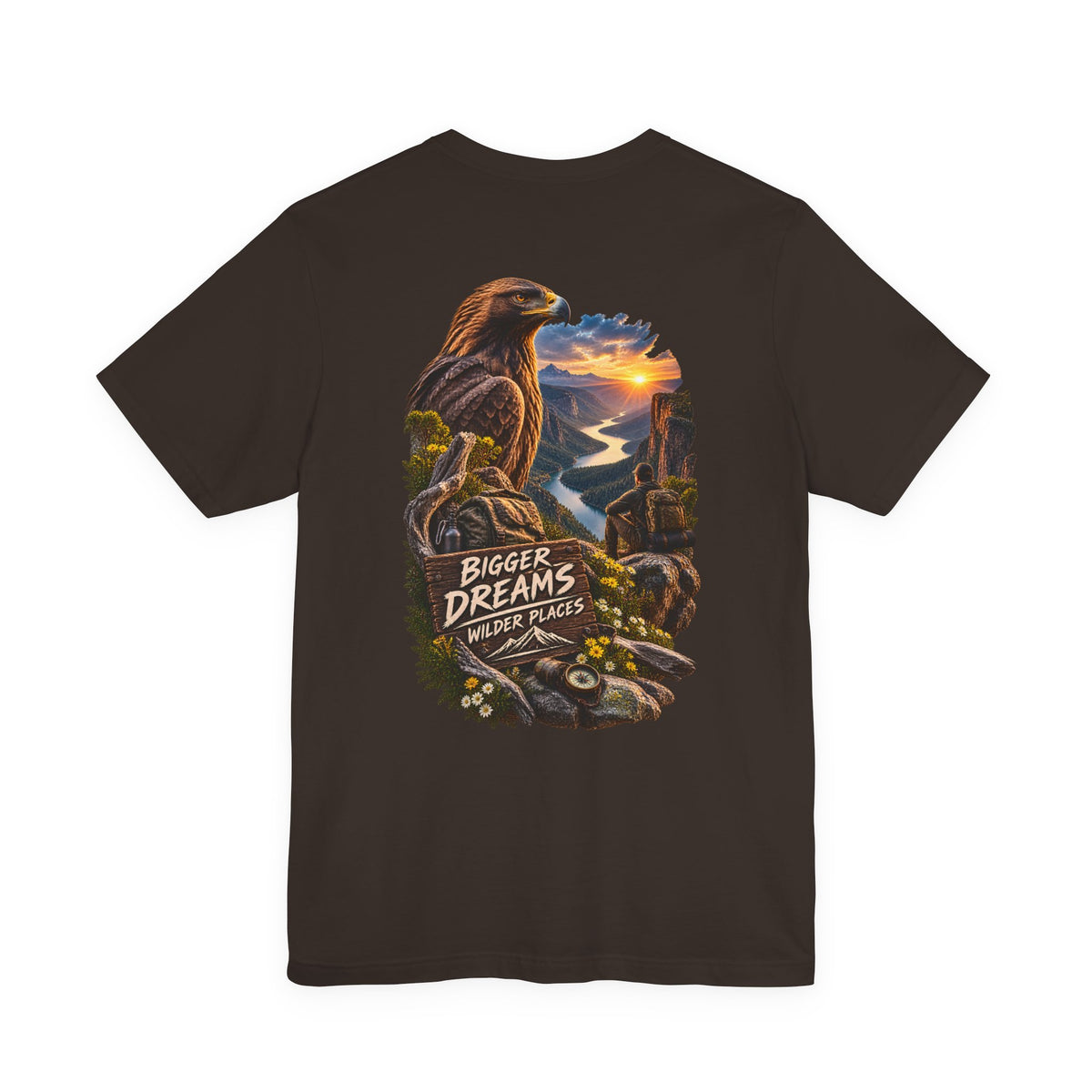 Bigger Dreams Wilder Places Tee — Adventure Eagle Graphic T‑Shirt