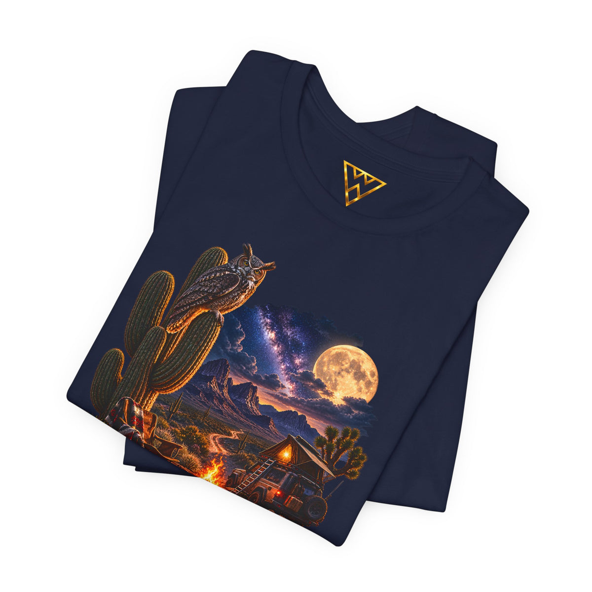 Campfire Desert Graphic Tee — "Seek What Sets Your Soul Alive"