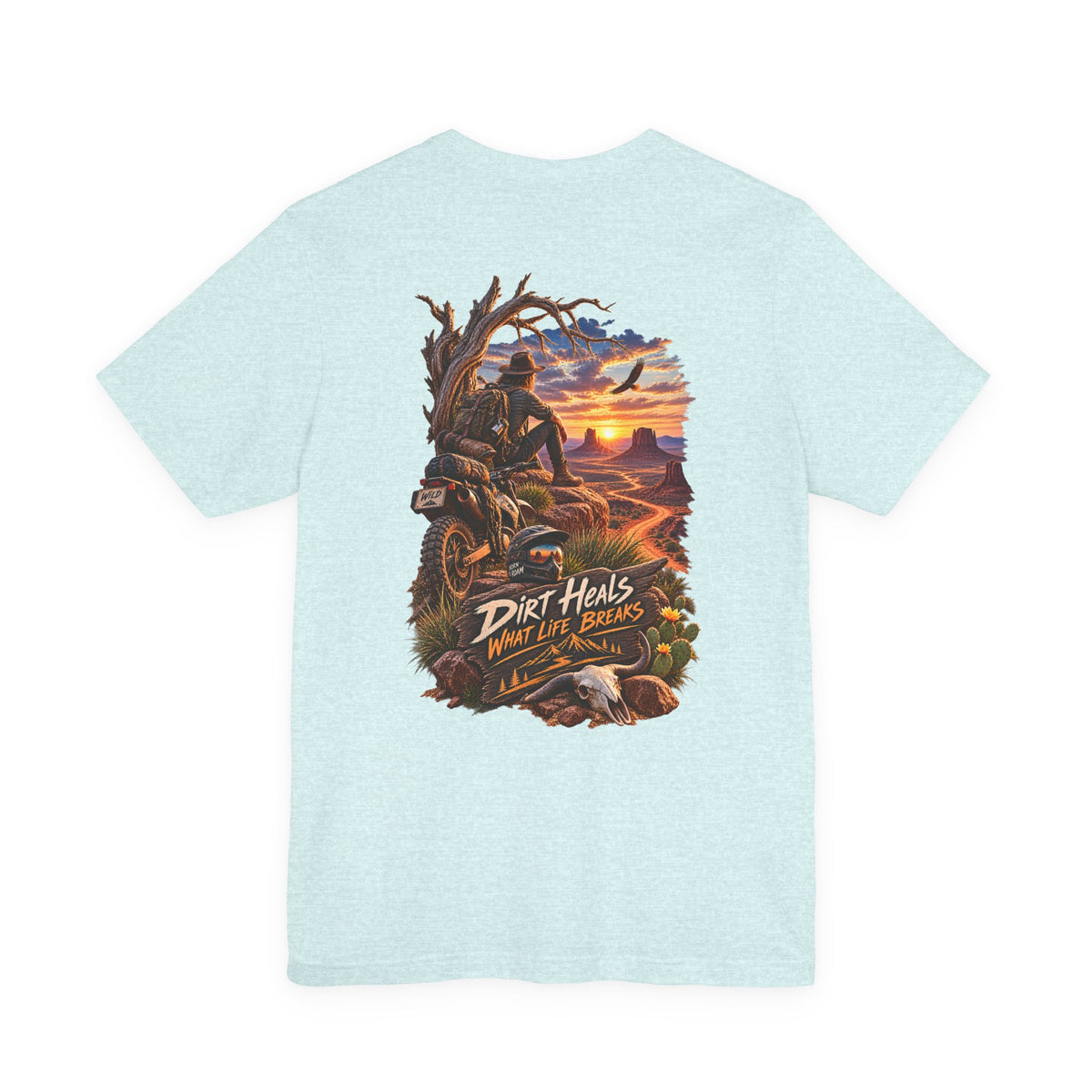 Dirt Heals Motorbike Sunset T‑Shirt