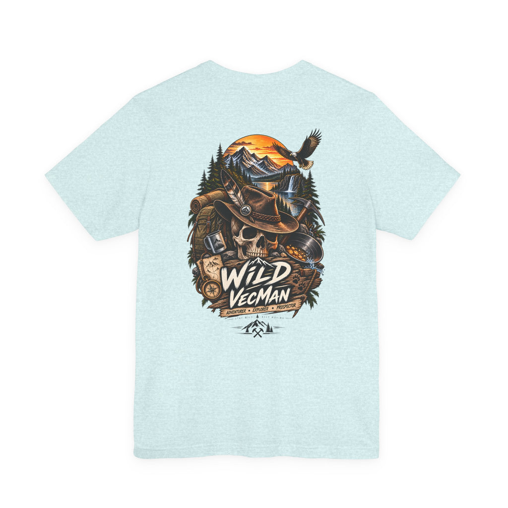 T-shirt Aventure Wild VecMan — T-shirt graphique avec motif montagne et vie sauvage