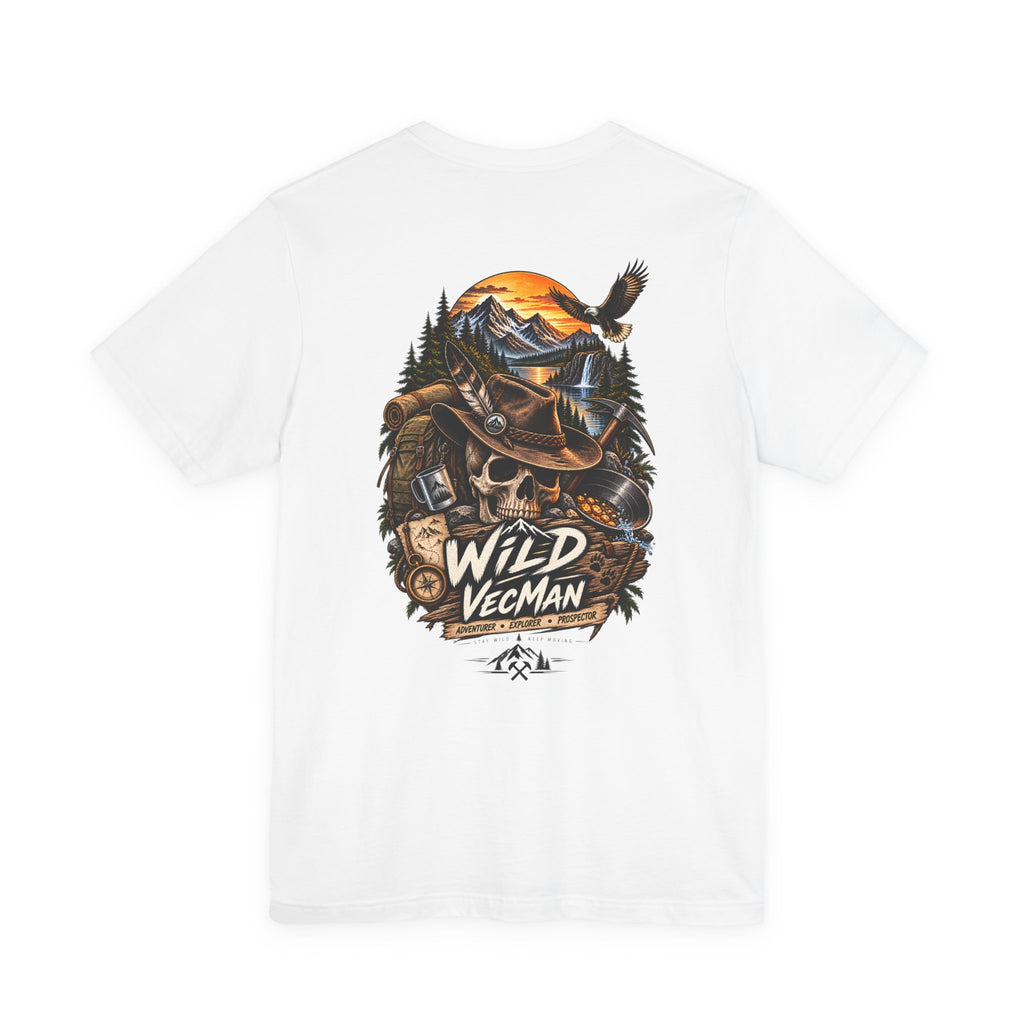 T-shirt Aventure Wild VecMan — T-shirt graphique avec motif montagne et vie sauvage