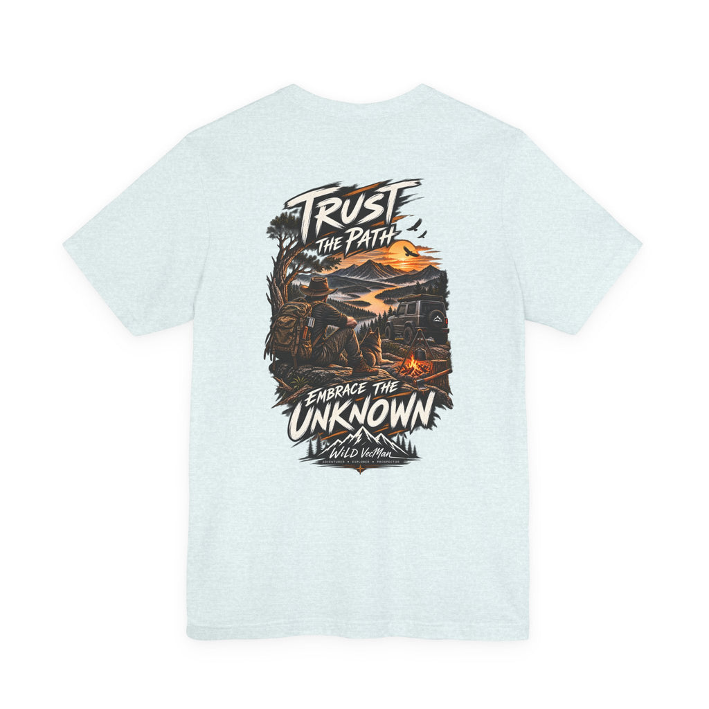 T-shirt graphique scénique « Trust the Path » — T-shirt d'aventure « Embrasser l'inconnu »