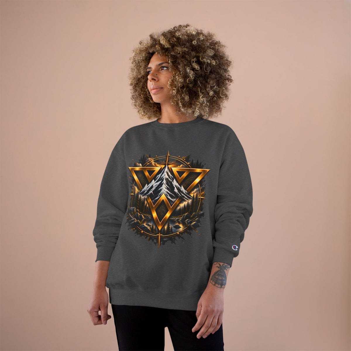 Adventure Champion Sweatshirt — 'Lost Often, Found Always' Mountain Graphic Crewneck