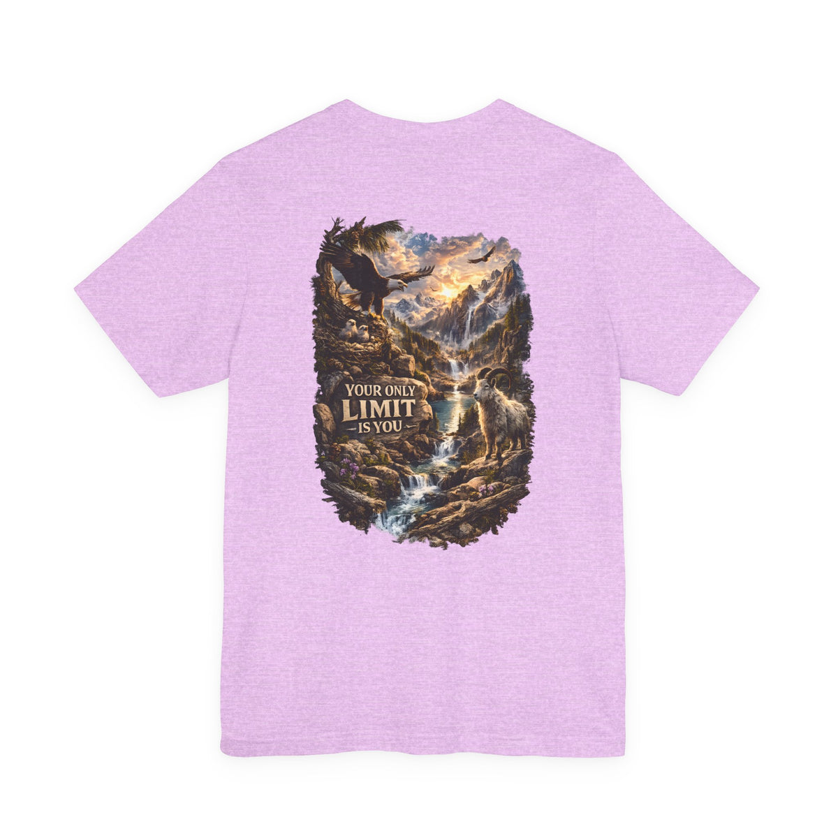 Inspirational Eagle Nature Tee - "Your Only Limit is You" Back Print