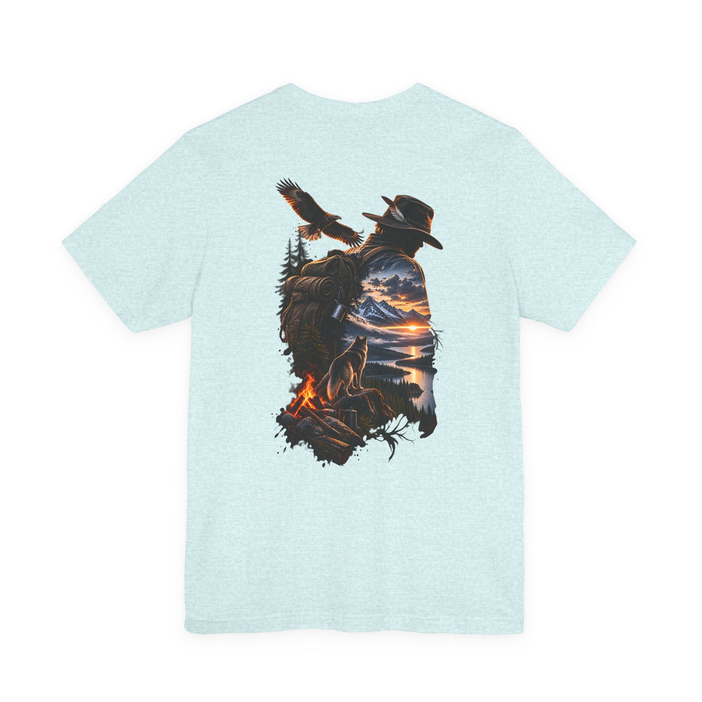 T-shirt Cowboy Coucher de Soleil Western — T-shirt Silhouette de Cowboy Pittoresque