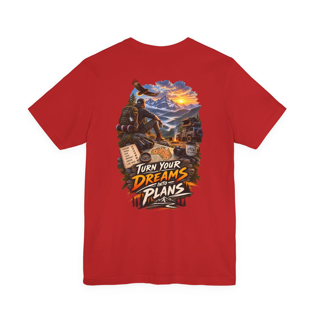 Motivational Adventure T-Shirt — “Turn Your Dreams Into Plans” Graphic Tee