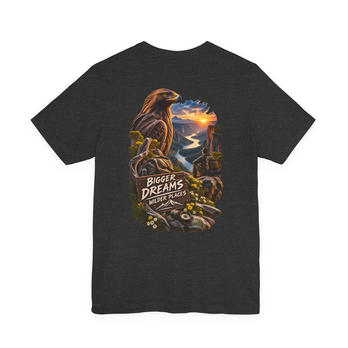 Bigger Dreams Wilder Places Tee — Adventure Eagle Graphic T‑Shirt
