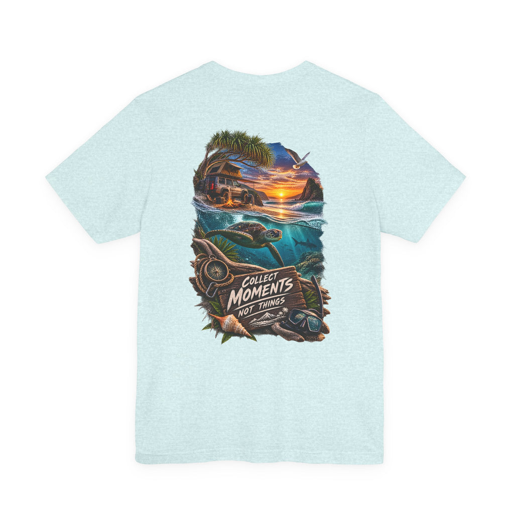T-shirt Surf Coucher de soleil Collectez des moments, pas des objets