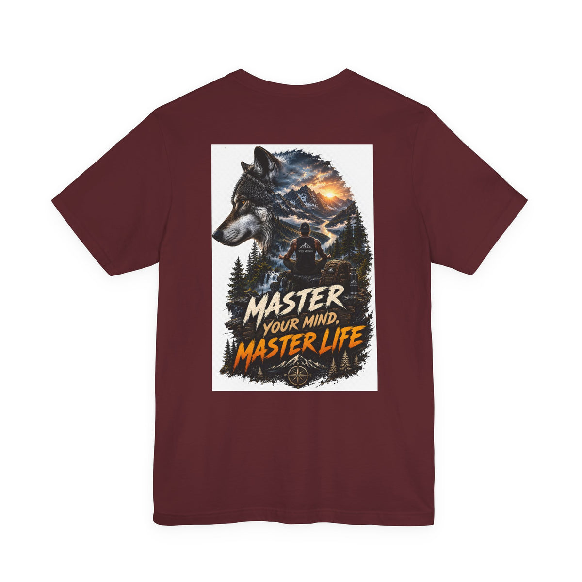 Master Your Mind, Master Life Wolf Tee — Motivational Outdoor Graphic T-Shirt