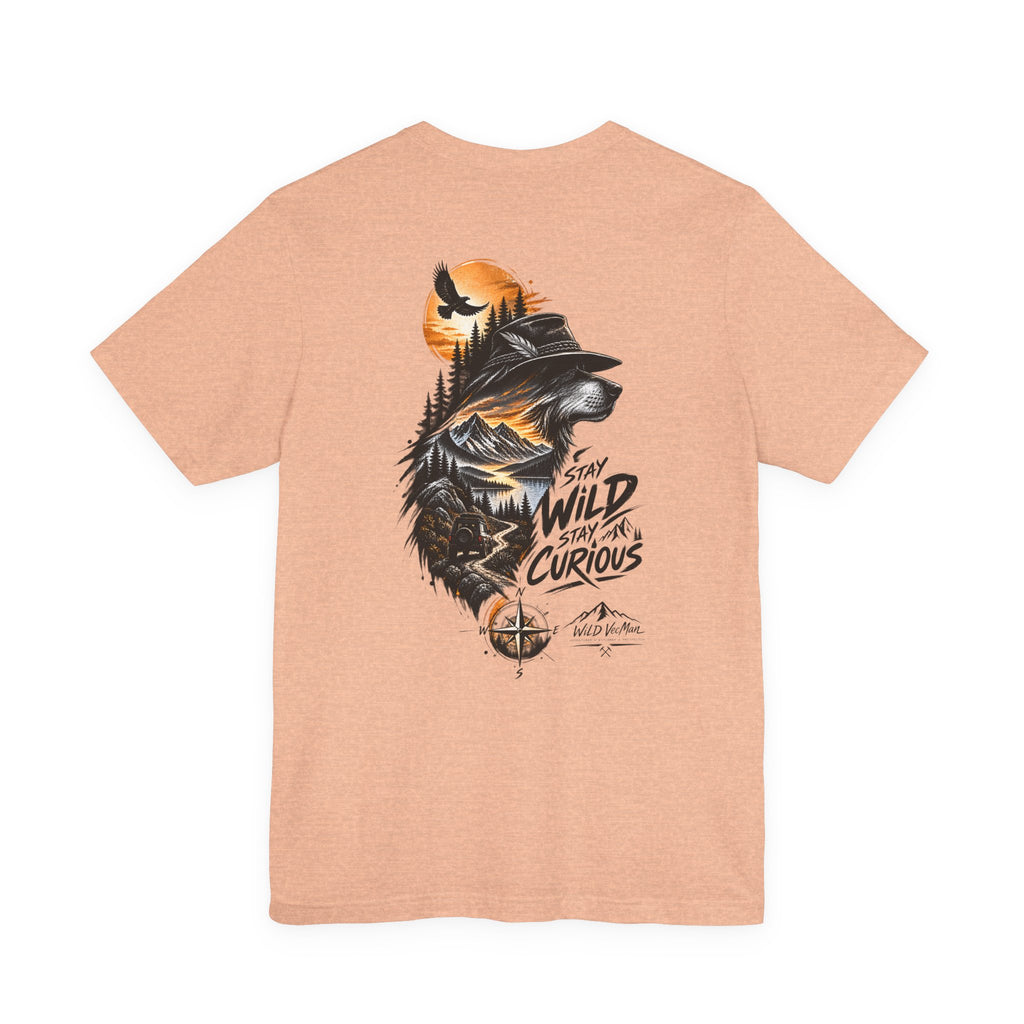 Bear Nature Tee — "Stay Wild, Stay Curious" Adventure Graphic T-Shirt