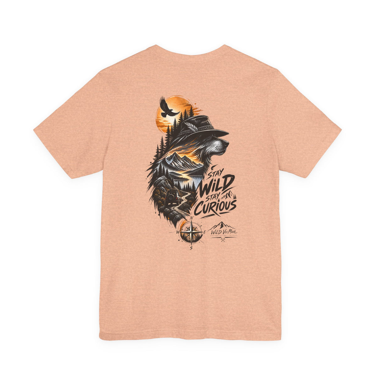Bear Nature Tee — "Stay Wild, Stay Curious" Adventure Graphic T-Shirt