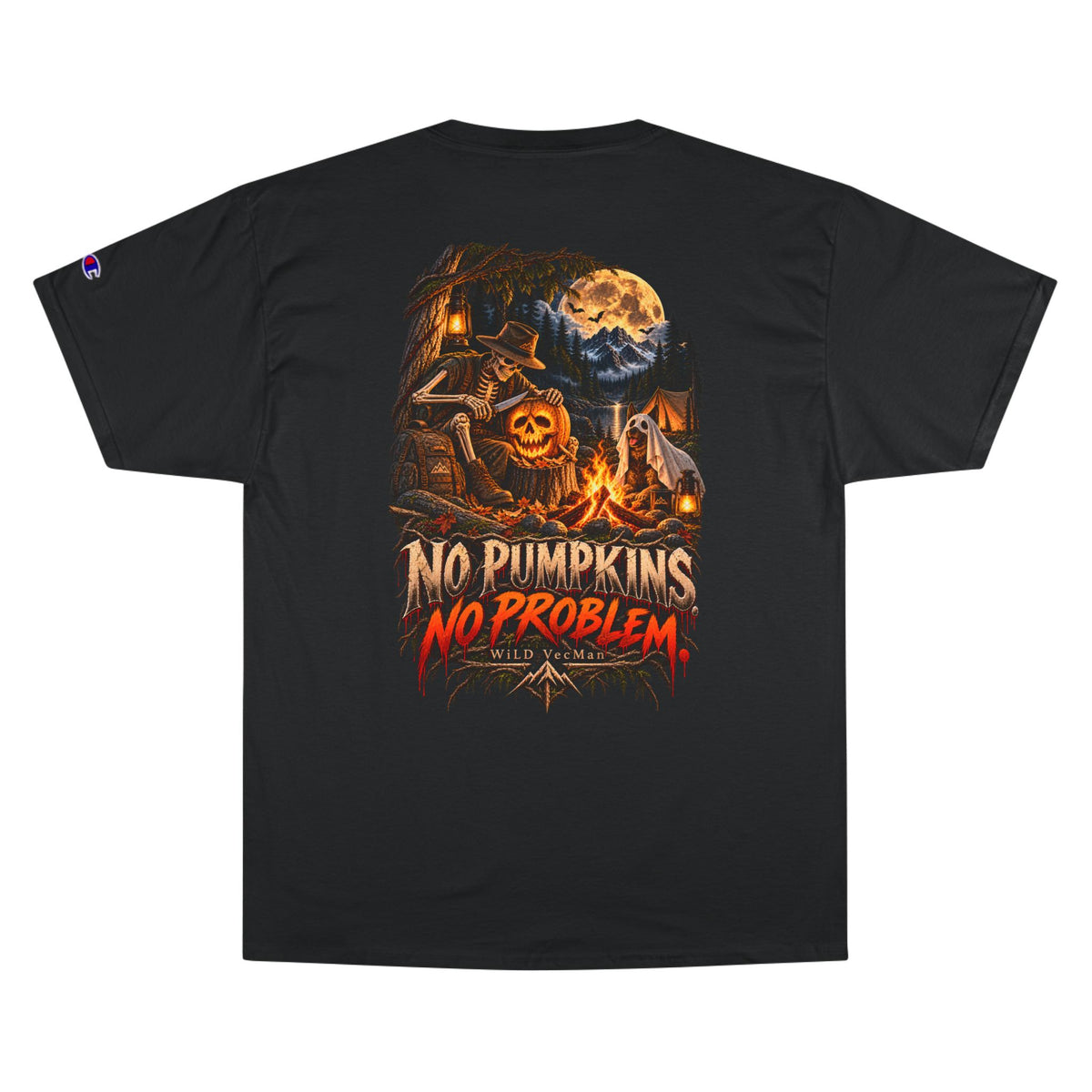 No Pumpkins No Problem - WiLD Vecman Halloween T-Shirt