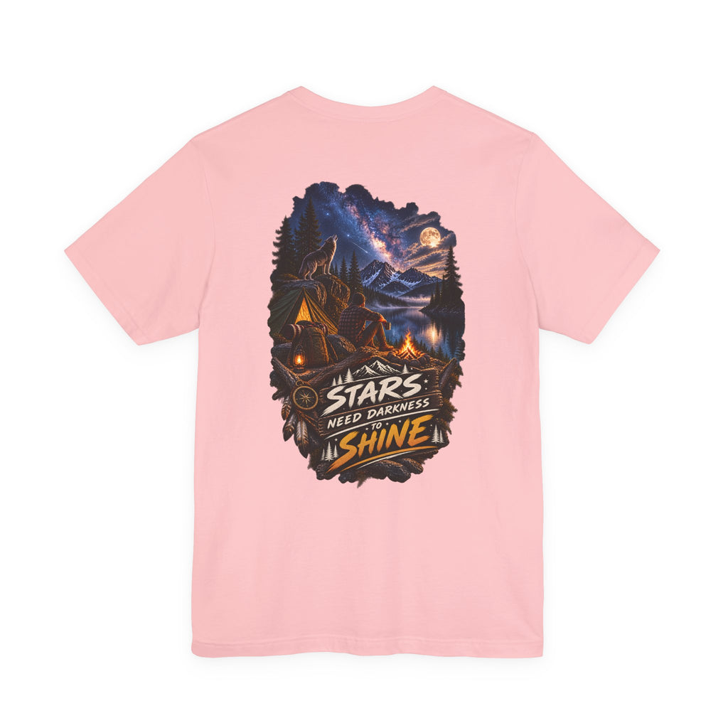 T-shirt Camping Nuit Étoilée — T-shirt graphique « Les étoiles ont besoin de l'obscurité pour briller »