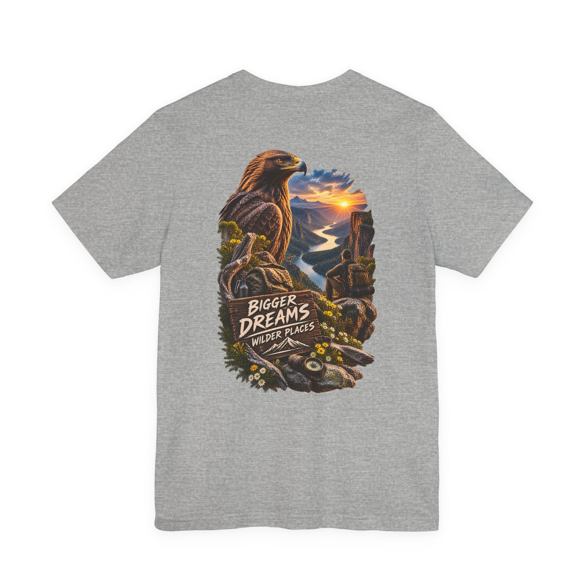 Bigger Dreams Wilder Places Tee — Adventure Eagle Graphic T‑Shirt