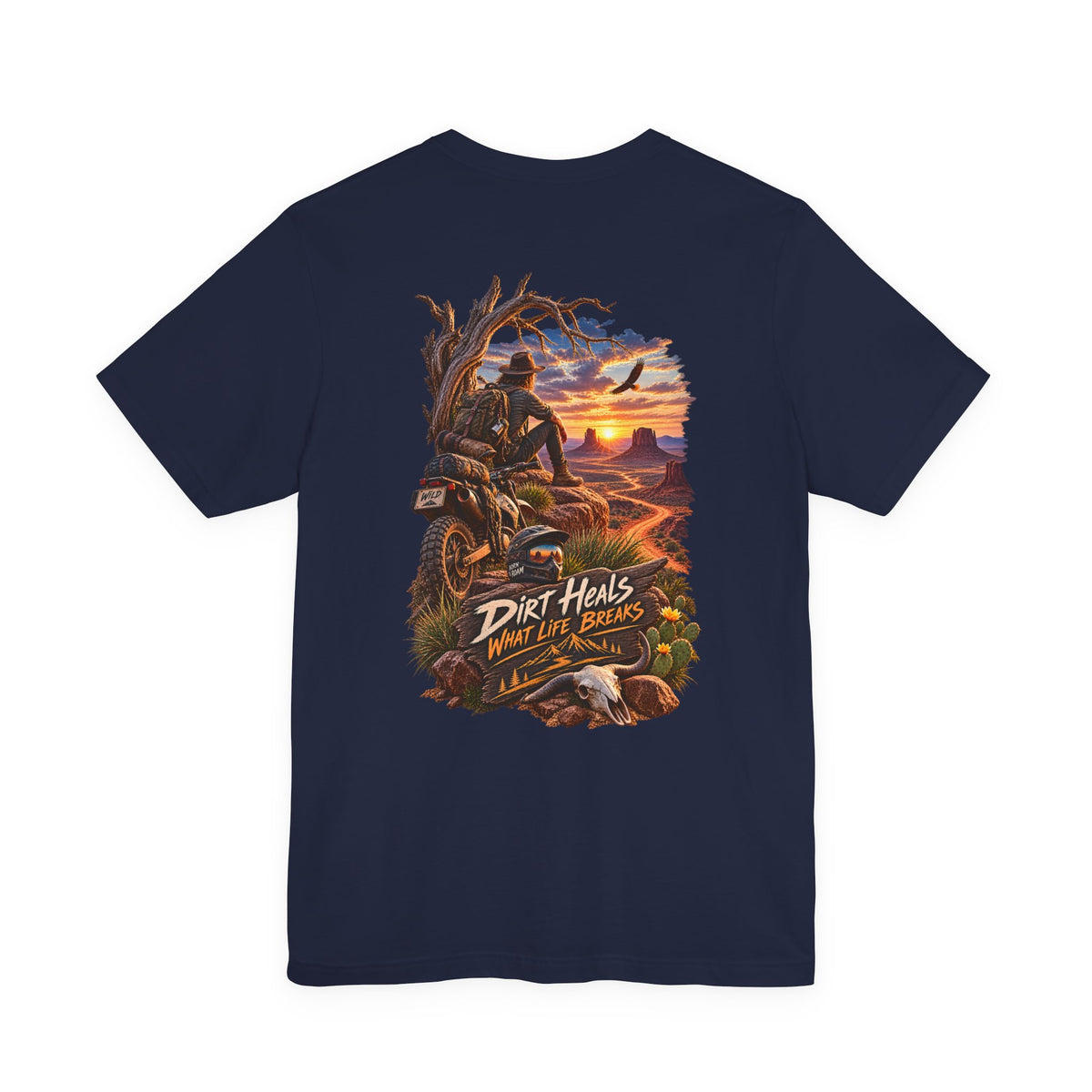 Dirt Heals Motorbike Sunset T‑Shirt