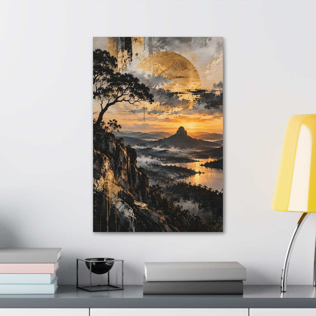 Golden Sunrise Landscape Canvas Print — Stretched 1.5"