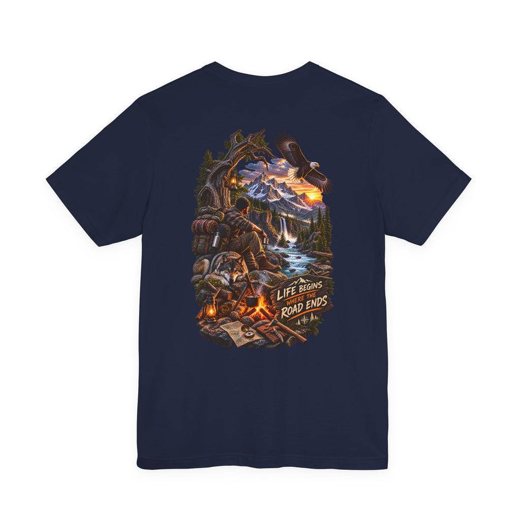 T-shirt graphique Life Begins Where the Road Ends
