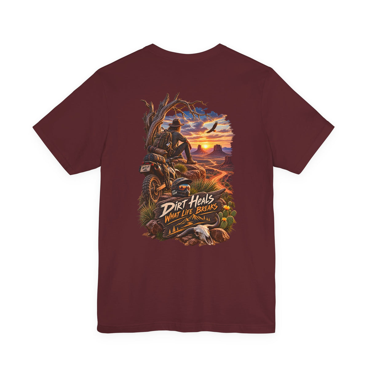 Dirt Heals Motorbike Sunset T‑Shirt