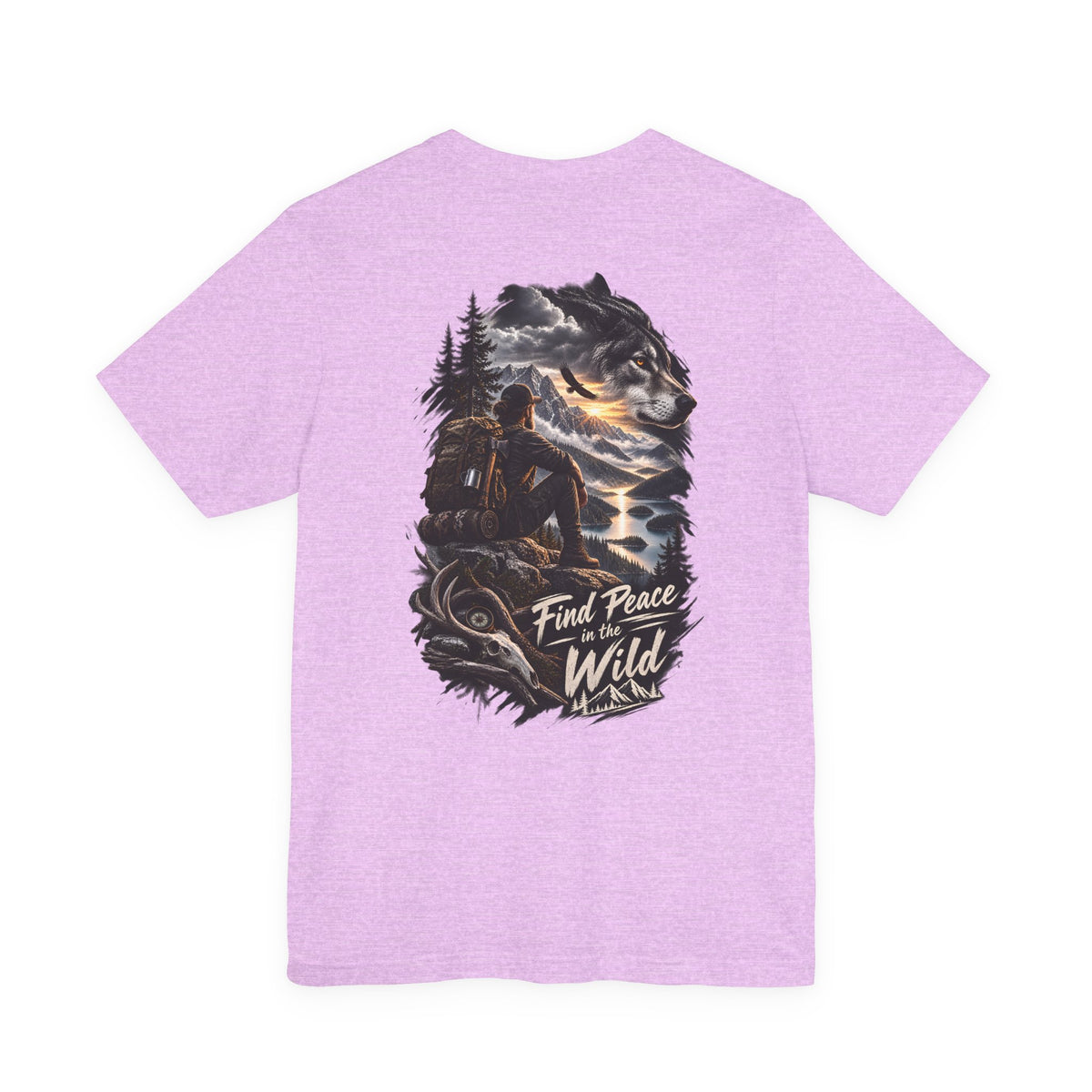 Adventure Tee — "Find Peace in the Wild" Hiking Graphic T-Shirt