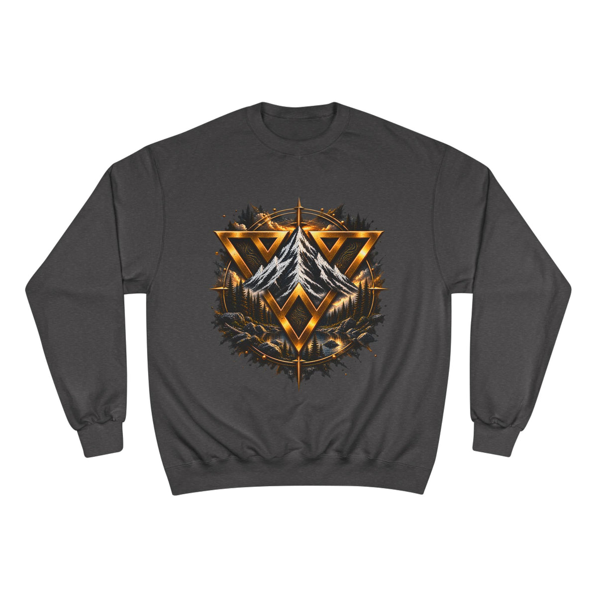 Adventure Champion Sweatshirt — 'Lost Often, Found Always' Mountain Graphic Crewneck