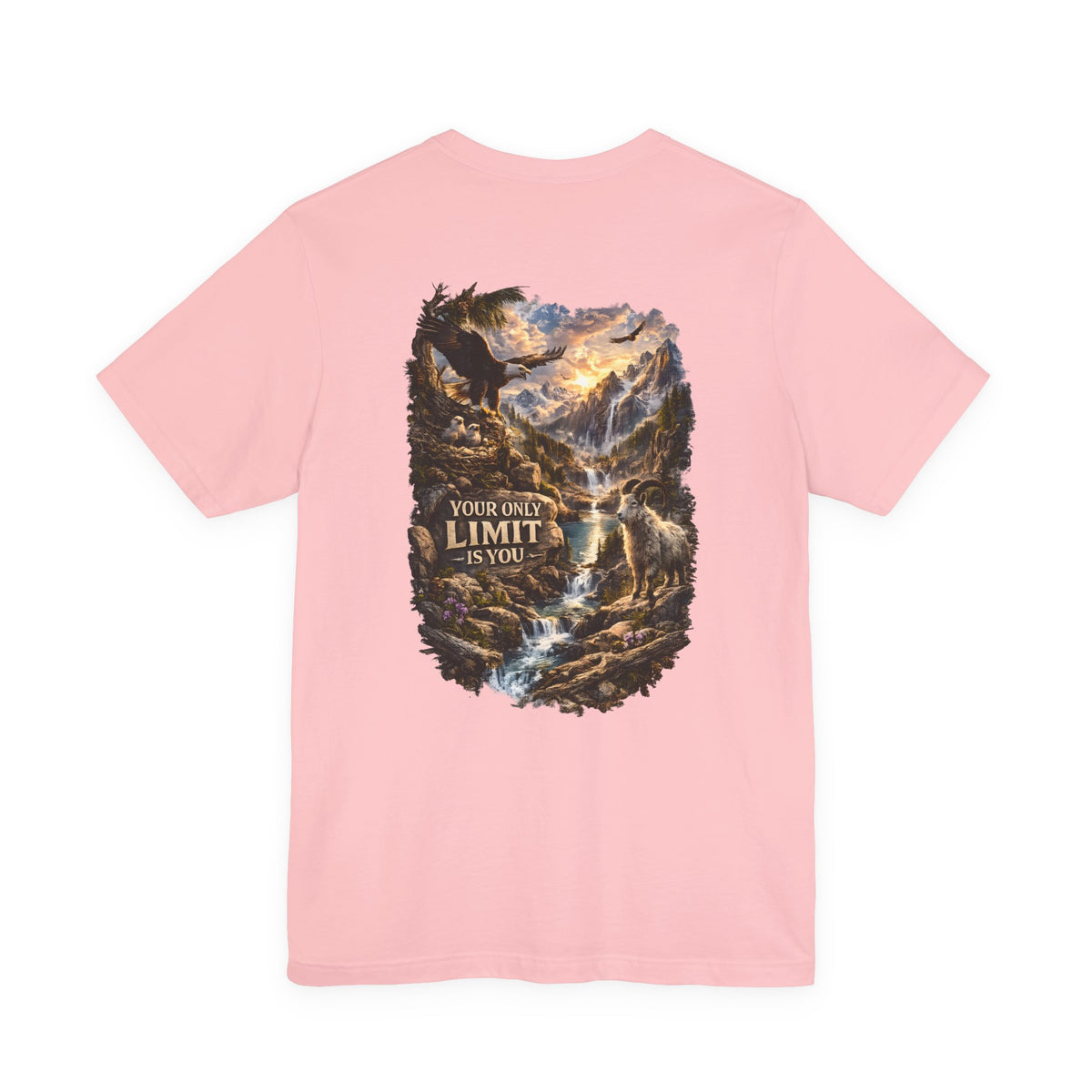 Inspirational Eagle Nature Tee - "Your Only Limit is You" Back Print