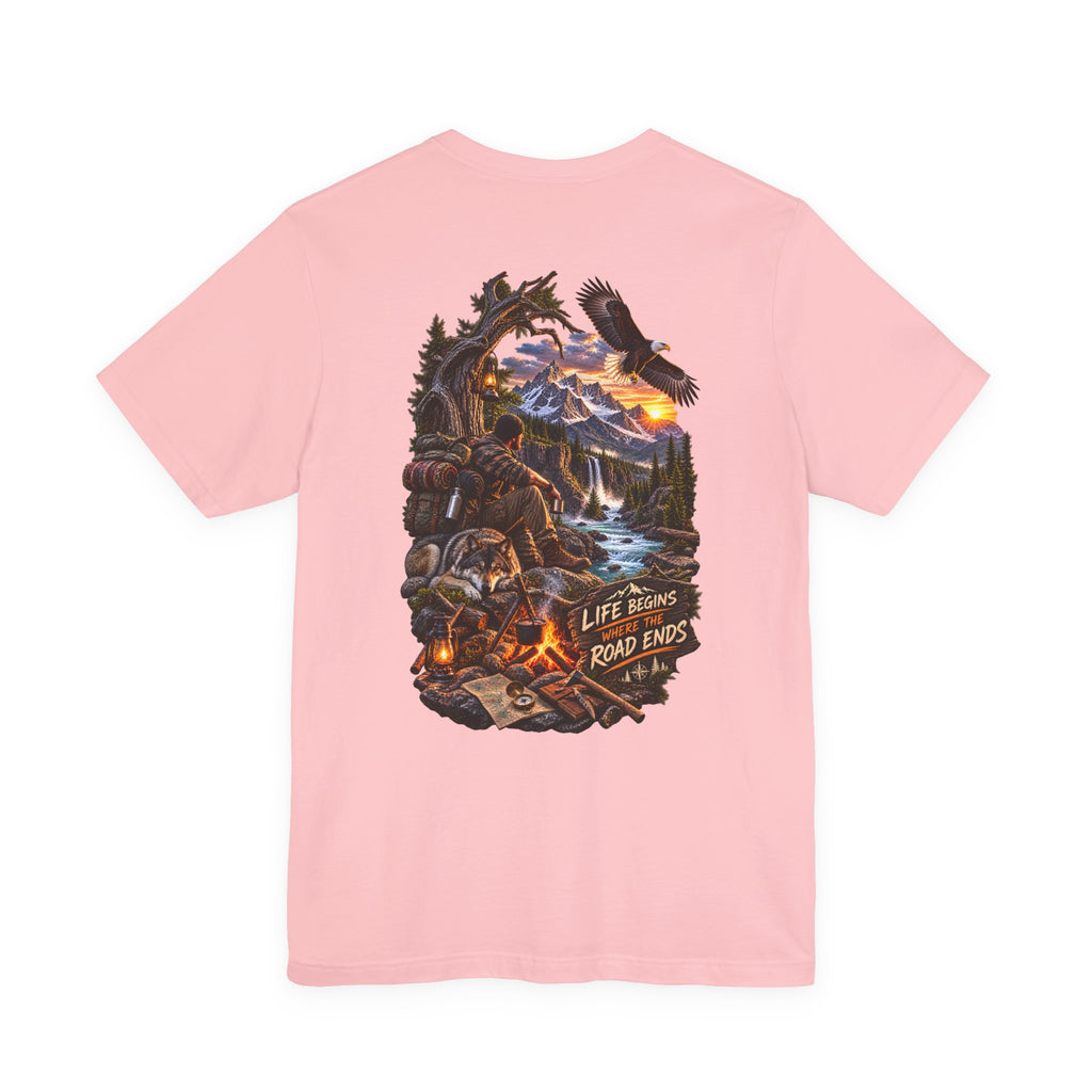 T-shirt graphique Life Begins Where the Road Ends
